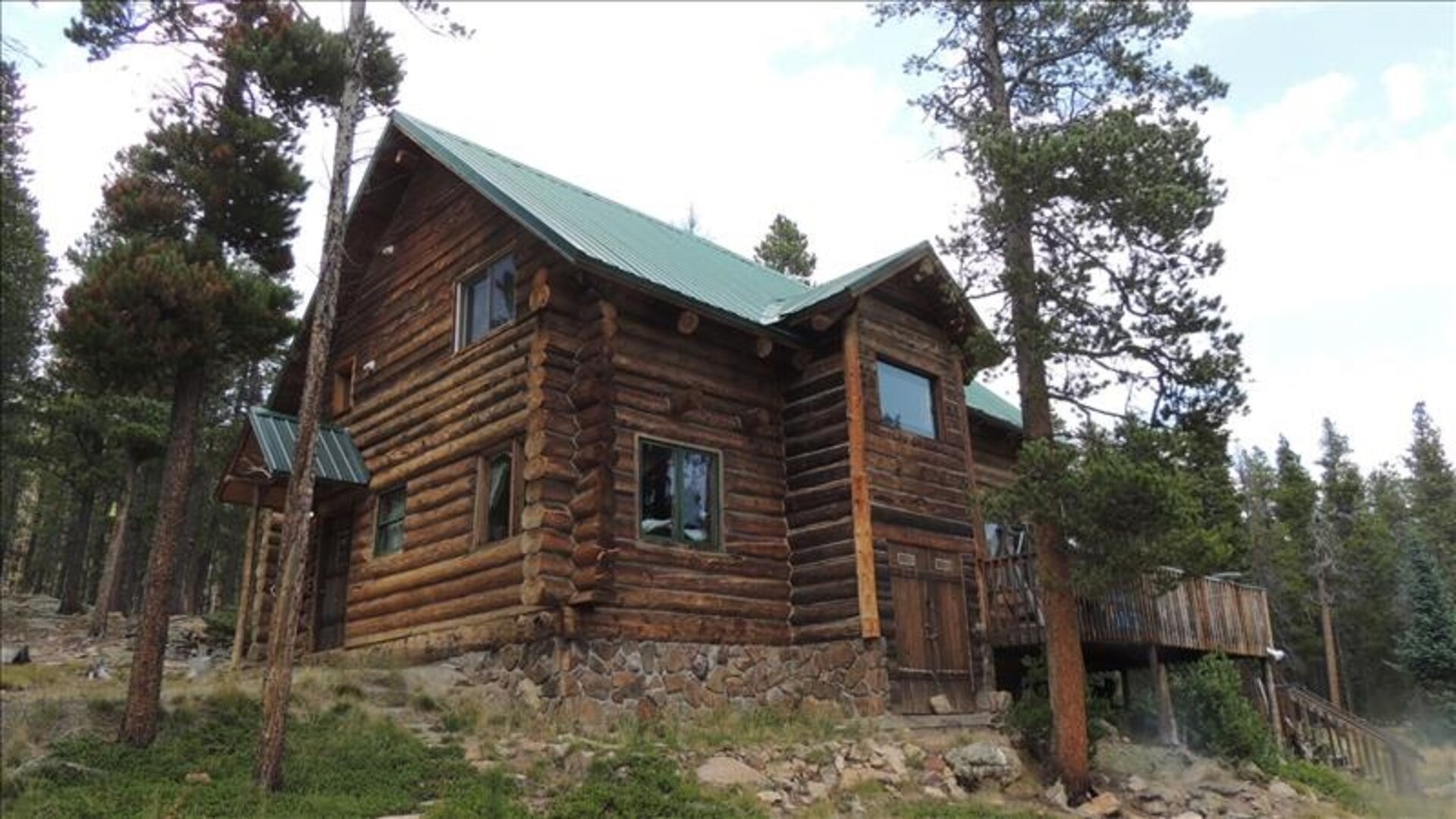 A true log cabin in the woods