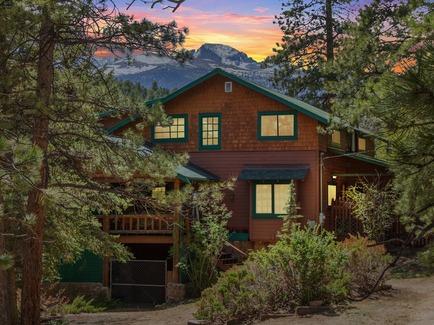 The house at sunset